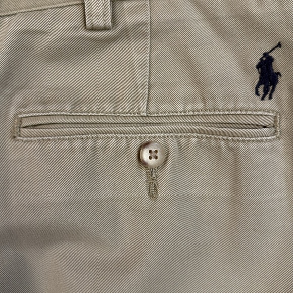 VTG 90’s Polo Ralph Lauren Ethan Pleated Front Chino Pant Tan Cotton Pony 36x32 - Picture 12 of 15